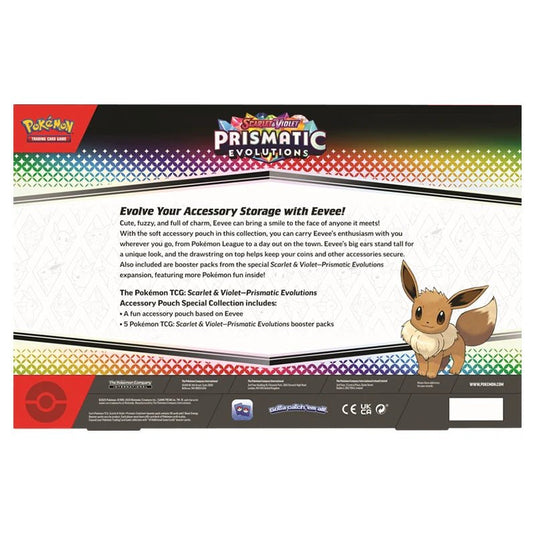 Pokemon Scarlet & Violet Prismatic Evolutions Accessory Pouch Special Collection - Cartoncito Cards