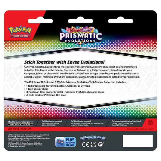Pokemon Scarlet & Violet Prismatic Evolutions Tech Sticker Collection Glaceon - Cartoncito Cards