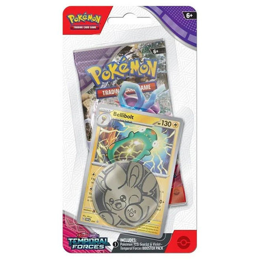 Pokemon Scarlet & Violet Temporal Forces Checklane Blister Bellibolt - Cartoncito Cards
