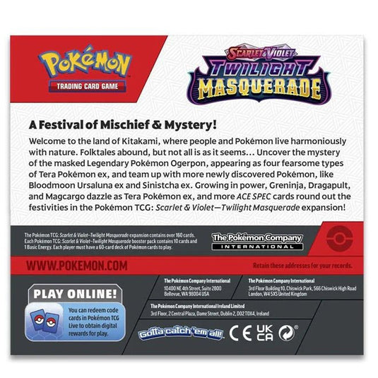 Pokemon Scarlet & Violet Twilight Masquerade Booster Box - Cartoncito Cards