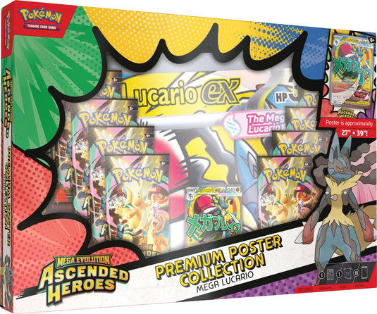 Pokemon Mega Evolution Ascended Heroes Premium Poster Collection Mega Lucario (Español)