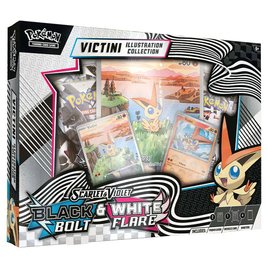 Pokemon Scarlet & Violet Black Bolt & White Flare Victini Illustration Collection