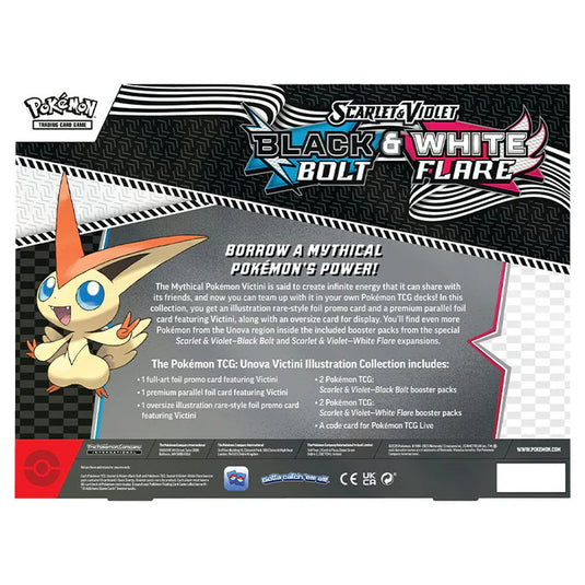 Pokemon Scarlet & Violet Black Bolt & White Flare Victini Illustration Collection