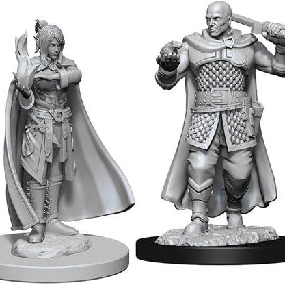 D&D Nolzur's Marvelous Unpainted Minis: W8 Human Ranger & Moon Elf Sorcerer