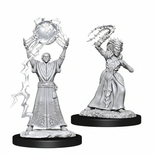 D&D Nolzur's Marvelous Unpainted Minis: W12 Drow Mage & Drow Priestess