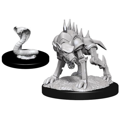 D&D Nolzur's Marvelous Unpainted Minis: W14 Iron Cobra & Iron Defender
