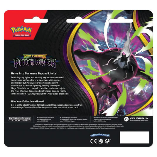 Pokemon Mega Evolution Pitch Black 3 Pack Blister Binacle