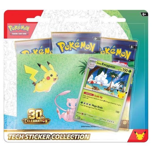Pokemon 30th Celebration Tech Sticker Collection Alolan Exeggutor