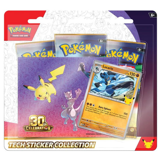 Pokemon 30th Celebration Tech Sticker Collection Lucario