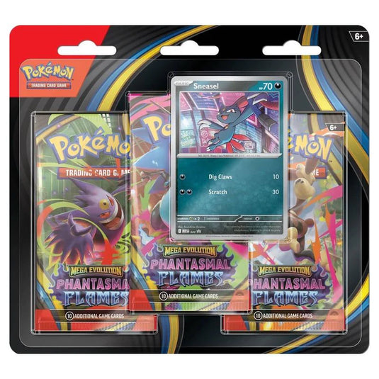 Pokemon Mega Evolution Phantasmal Flames 3 Pack Blister Sneasel