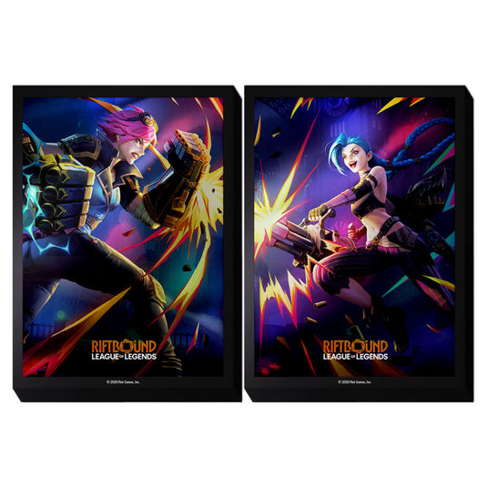 Riftbound League of Legends TCG Sleeves Vi vs Jinx