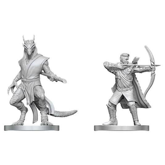 D&D Nolzur's Marvelous Unpainted Minis: Elf Ranger & Dragonborn Monk