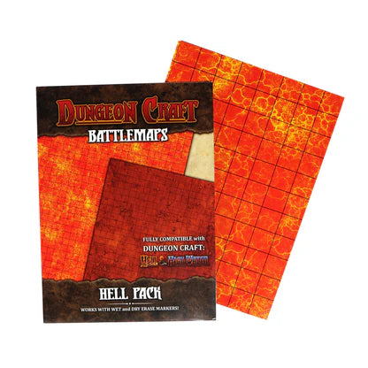 Dungeon Craft Hell and Lava Battle Map for D&D and TTRPG