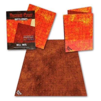 Dungeon Craft Hell and Lava Battle Map for D&D and TTRPG
