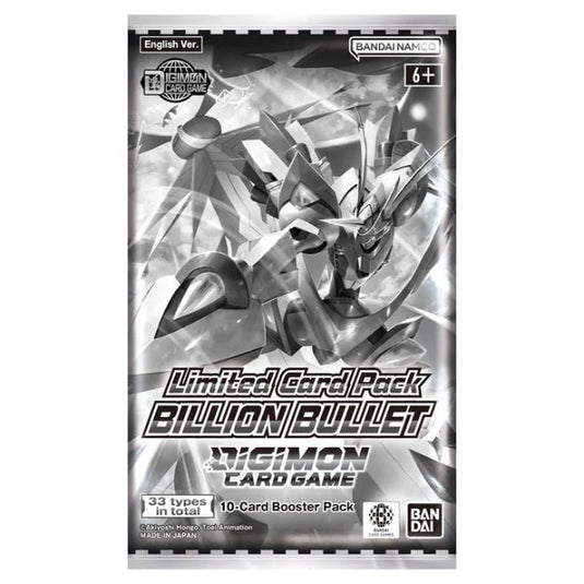 Digimon Card Game LM06 Limited Card Pack Billion Bullet 6 Packs - Cartoncito Cards