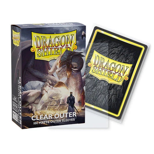 Dragon Shield Standard Size Outer Sleeves Matte Clear - Cartoncito Cards