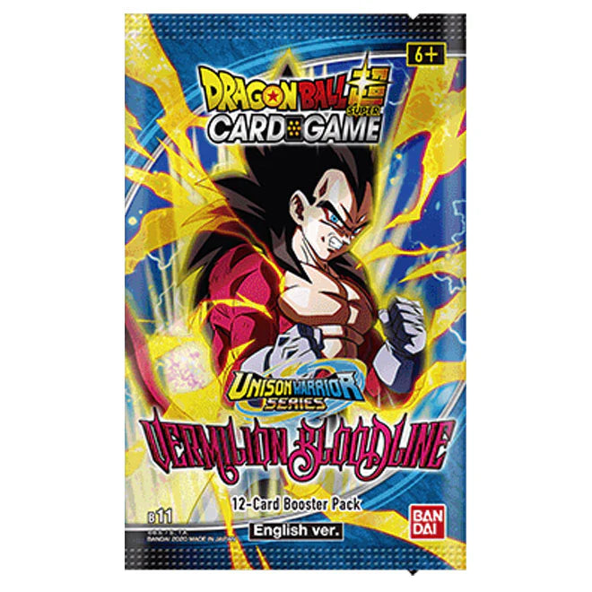 DragonBall Super Card Game B11 Unison Warrior Series Vermilion Bloodline  2nd Edition Booster Pack
