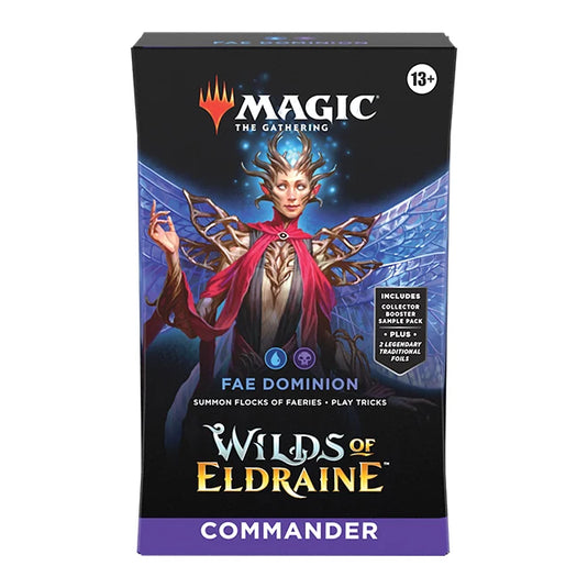 Magic the Gathering Wilds of Eldraine Commander Deck Fae Dominion (Español)