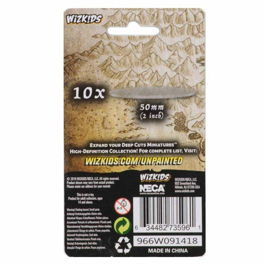 Wizkids Deep Cuts Miniatures: Unpainted Minis Clear 50mm Round Base