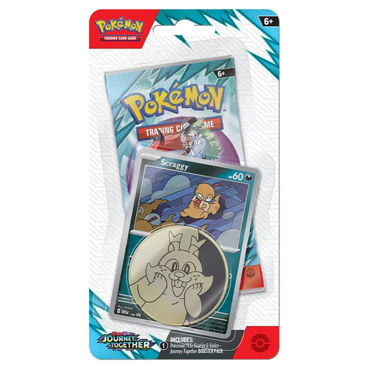 Pokemon Scarlet & Violet Journey Together Checklane Blister Scraggy - Cartoncito Cards