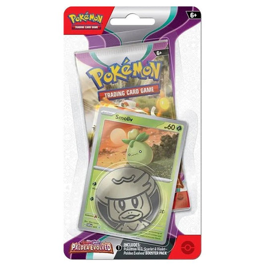 Pokemon Scarlet & Violet Paldea Evolved Checklane Blister Smoliv - Cartoncito Cards