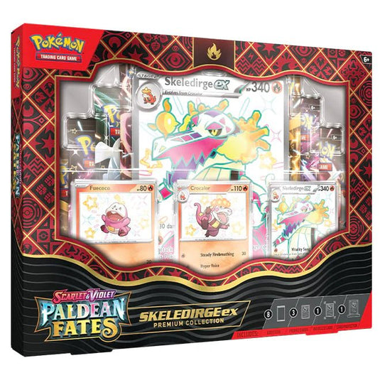 Pokemon Scarlet & Violet Paldean Fates Premium Collection Shiny Skeledirge ex - Cartoncito Cards