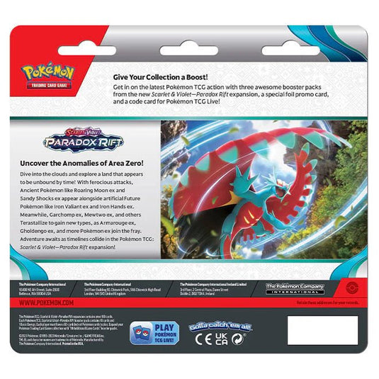 Pokemon Scarlet & Violet Paradox Rift 3 Pack Blister Arctibax - Cartoncito Cards