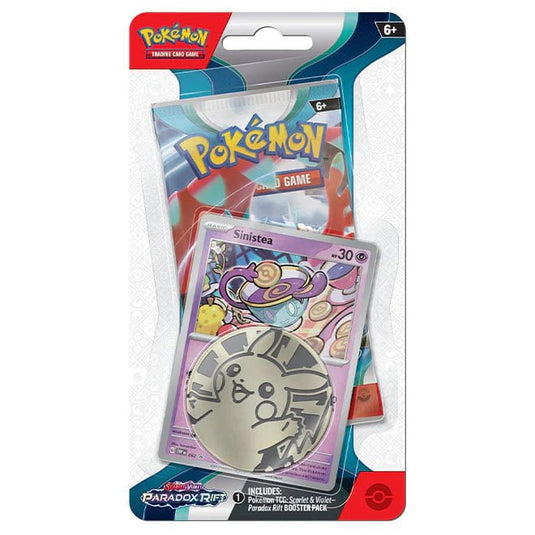 Pokemon Scarlet & Violet Paradox Rift Checklane Blister Sinistea - Cartoncito Cards