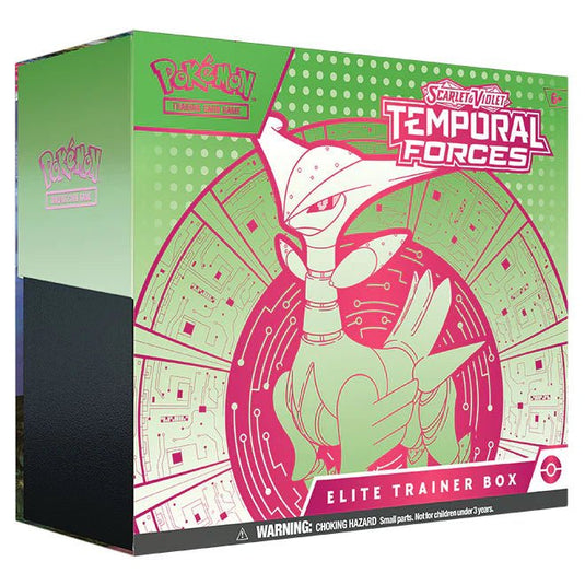 Pokemon Scarlet & Violet Temporal Forces Elite Trainer Box Iron Leaves - Cartoncito Cards