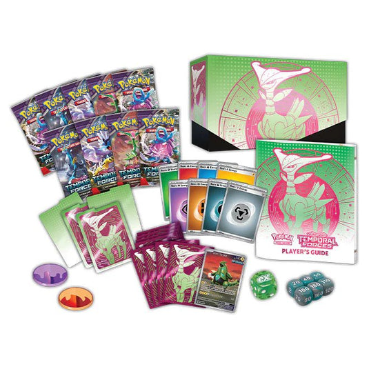 Pokemon Scarlet & Violet Temporal Forces Elite Trainer Box Iron Leaves - Cartoncito Cards