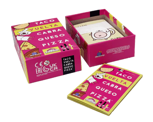 Taco, vuelta, cabra, queso, pizza