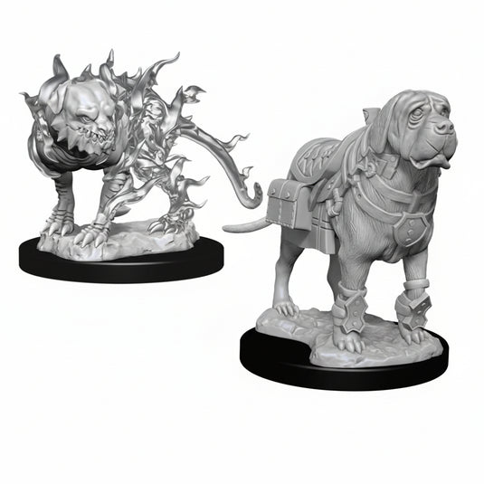 D&D Nolzur's Marvelous Unpainted Minis: W11 Mastiff & Shadow Mastiff